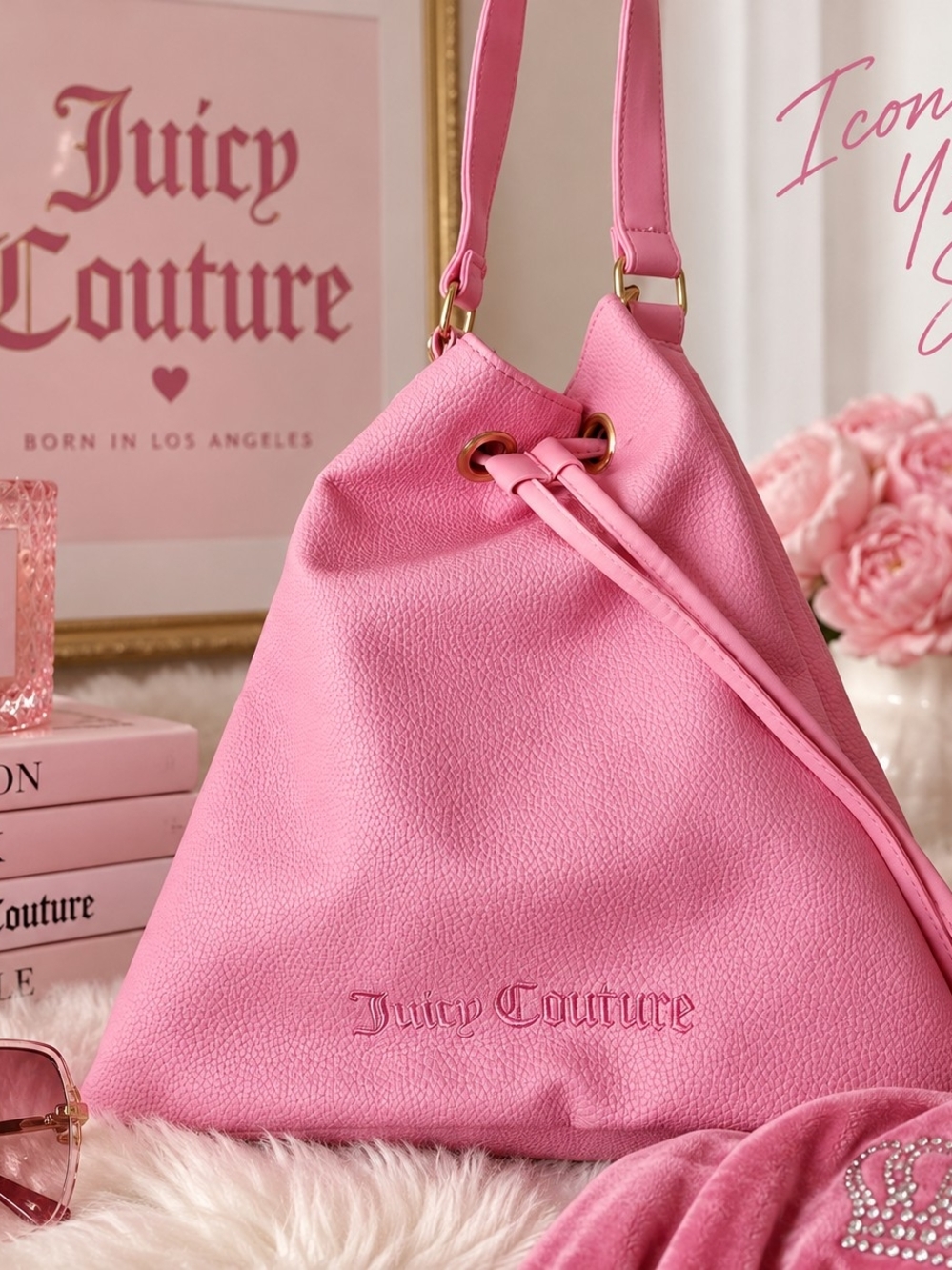💗 JUICY COUTURE PINK BUCKET CROSSBODY BAG 💗